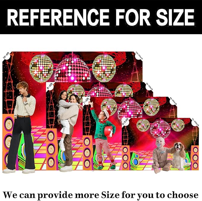 20X10ft Dance Party Backdrop Retro 70s 80s 90s Theme Glitter Stage Dance Ball Background Disco Party Decoration DJ Backdrop Banner for Birthday Party Prom Portrait Photo Shoot Polyester, Blue010