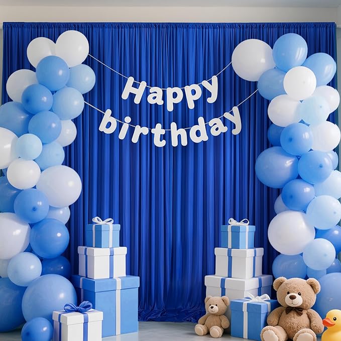 30x10ft Backdrop Curtains for Parties, 6 Panels 5x10ft Photography Backdrop Curtain with Rod Pocket,Backdrop Polyester Background Drapes,Wedding Backdrop Drapes for Birthday Baby Shower Home Decor