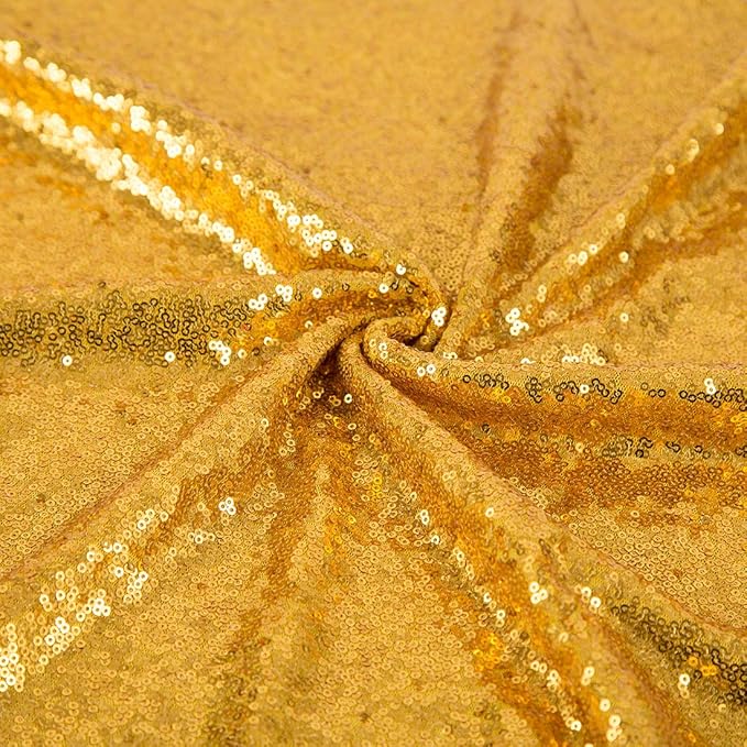 JYFLZQ Gold Sequin Backdrop Curtains 2ft x 8ft 2 Panel Glitter Photo Booth Backdrops Sparkly Photography Background Drapes for Parties Wedding Bridal Showers
