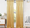 JYFLZQ Gold Sequin Backdrop Curtains 2ft x 8ft 2 Panel Glitter Photo Booth Backdrops Sparkly Photography Background Drapes for Parties Wedding Bridal Showers