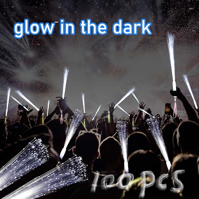 25 Pcs White Fiber Optic Wands,3 Models Wedding Sparklers,Glow Sticks Light up Sticks Led Light Wands Fit Wedding Bridal Shower Birthday Valentine's Day