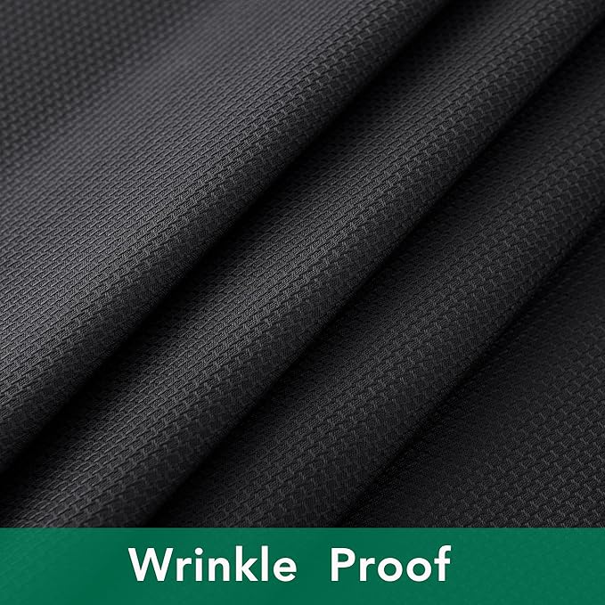 Biscaynebay Textured Fabric Square Tablecloths 60x60 Inch, Black Water Resistant Spill Proof Table Cloth Small Card Folding Table Covers for Dining, Kitchen, Wedding and Parties, Machine Washable