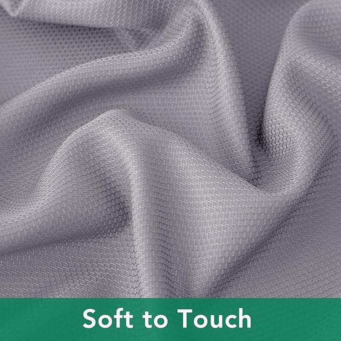 Biscaynebay Textured Fabric Tablecloths 60x84 Inches Rectangular, Silver Grey Water Resistant Spill Proof Tablecloths for Dining, Kitchen, Wedding and Parties, Machine Washable