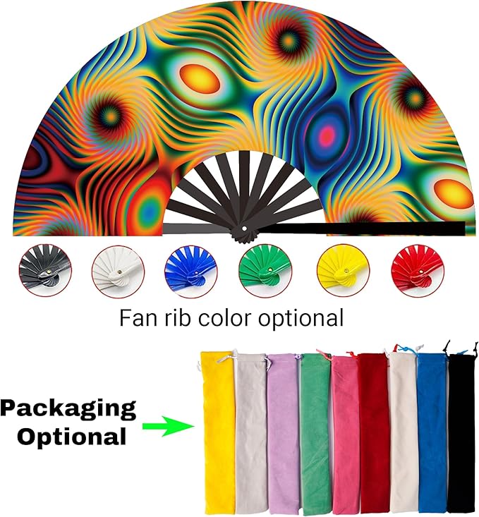 Custom Fans with Your Photo/Text - 13 Inch Personalized Folding Hand Fan for Line Dancing, Weddings, Parties | Decorative Gift for Women, Church Events & Dance Performances (20, 10 Inch)