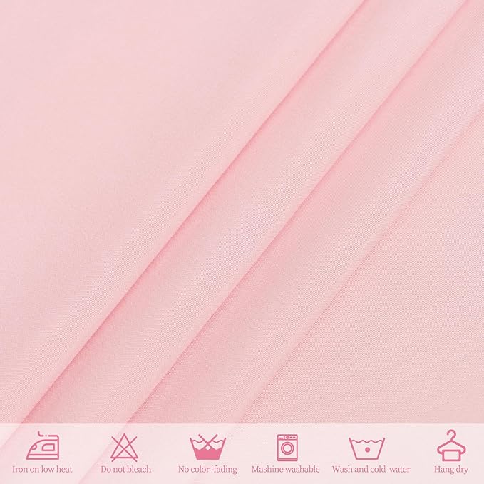 10 Pack Pink Tablecloths for 8ft Rectangle Tables 60 x 126 Inch - Polyester Table Cover Stain and Wrinkle Resistant Washable Fabric Table Clothes for Wedding Party Banquet Reception Restaurant