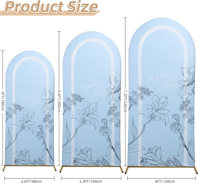 Wedding Arch Cover 6.6FT Spandex Arch Backdrop Cover Stretchy Backdrop for Wedding Birthday Party Decoration Baby Shower