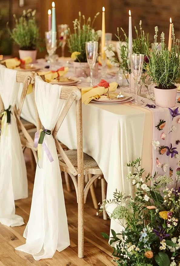 12 Pack 60 x 102 Inch Rectangle Tablecloth, Beige Tablecloth for 6 Feet Rectangle Tables, Stain and Wrinkle Resistant Washable Fabric Table Cloth for Wedding Dining Table Buffet Parties Camping
