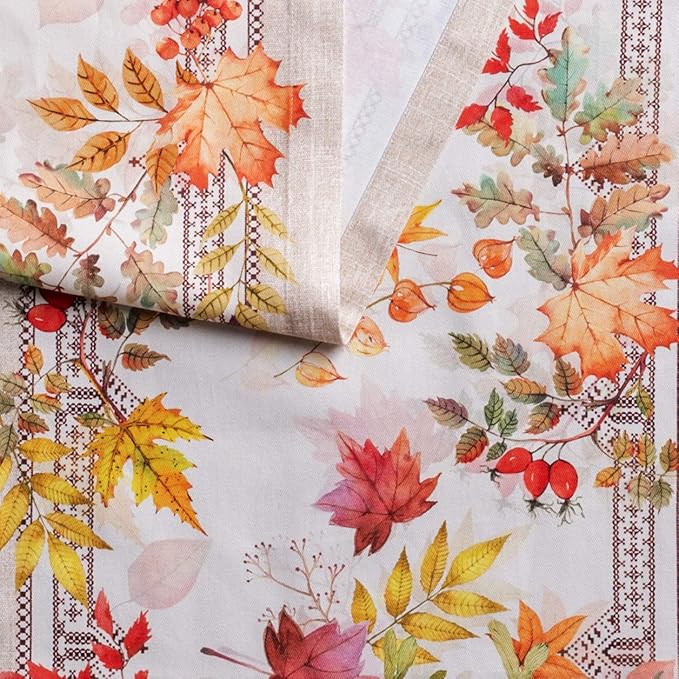 Maison d' Hermine Table Runner 100% Cotton Single Layer Table Runners 48 inches Long for Thanksgiving Christmas Decorations Home Kitchen Dining Party Wedding (Amarante, 14.5" x 48")