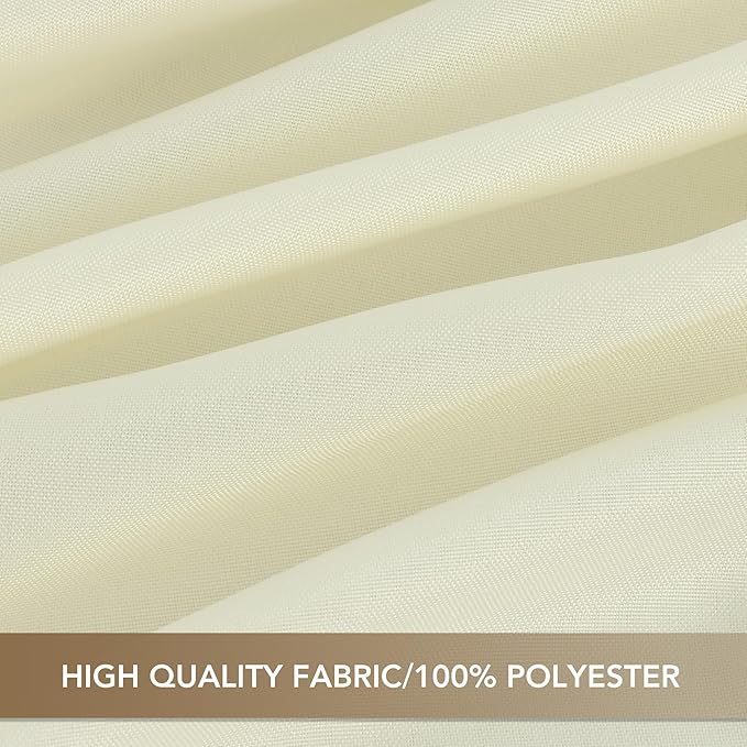 sancua Square Tablecloths 54x54 Inch - Beige Fabric Table Cloth for Square or Round Tables, Washable Polyester Table Cover for Dinner, Holiday Party, Decorative Display Tables