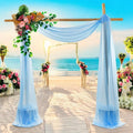 MDS Halloween Chiffon Draping Fabric - 2 Panel, 30" Wide x 100ft Long - Sheer Spooky Arbor & Canopy Drapery for Haunted House Backdrops, Party Ceilings, DIY Costumes & Themed Events - Turquoise