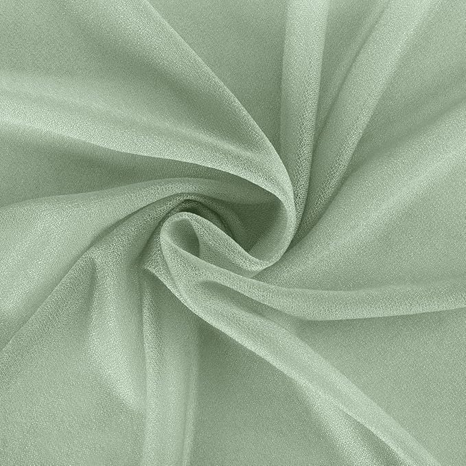 Sage Green Wedding Arch Draping Fabric 1 Panel 29" × 20FT Sheer Drapes Outdoor Curtain for Wedding Ceremony Baby Bridal Shower Arch Ceiling Backdrop Decor