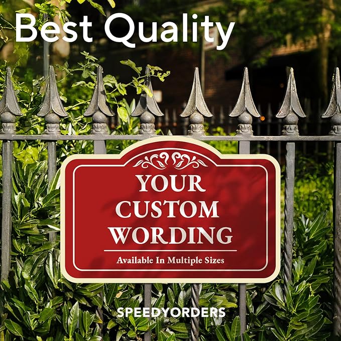 Personalized Custom Decorative Outdoor Metal Sign - Aluminum, Waterproof, USA Made, Red Brick Design 42x28 In