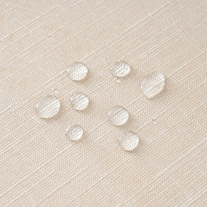 NLMUVW Square Linen Tablecloth 54 Inch, Champagne Table Cloth Textured Water Resistant Farmhouse Rustic Table Cover for Kitchen Dining Café, 54 x 54 Inch