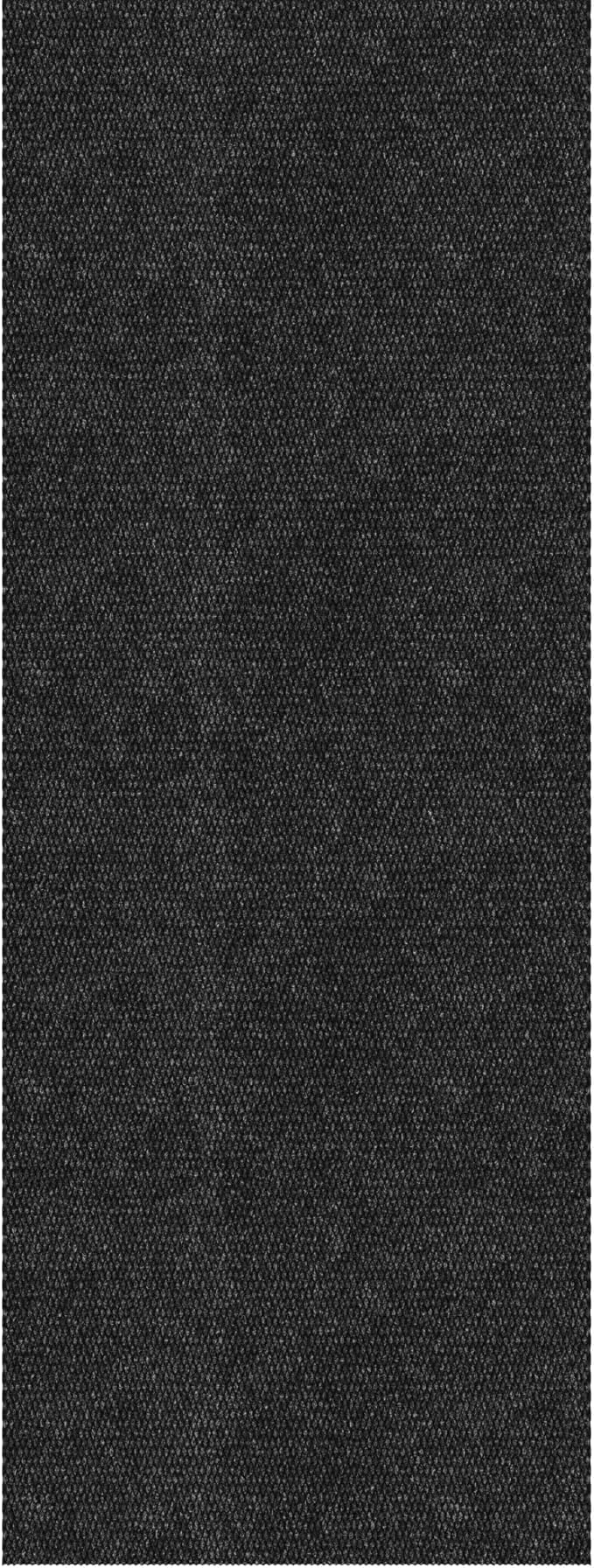 Ottomanson Commercial Scrape Rib Entry Mat – Heavy Duty Ribbed Floor Mat for High Traffic – Non Slip Rubber Back, Waterproof – Indoor Outdoor Use for Offices, Schools, Lobbies, 2' x 49', Black