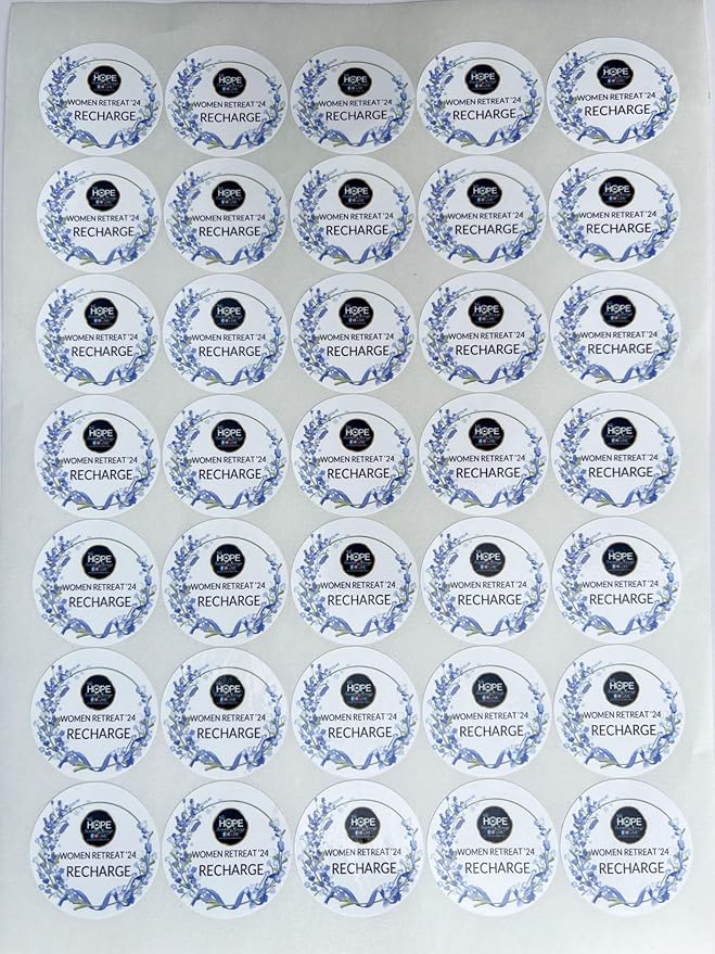 Custom Stickers for Weddings, Birthdays & Businesses - Personalized Labels with Your Logo - Waterproof, Fade and Heat Resistant - Pack of 100-1000 (Wreath G, 4 Inch)
