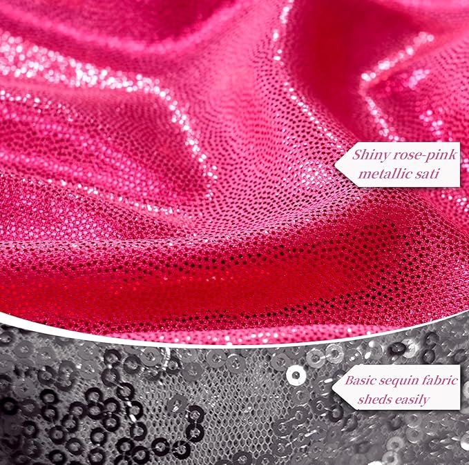 20ftx10ft Hot Pink Sequin Backdrop Curtain for Parties, Wrinkle Free Thick Glitter Sparkle Photo Backdrop Drapes 4 Panels 5x10FT Shimmer Back Drop Cloth for Wedding Birthday Photography Background