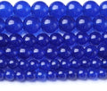 Mysterious Blue Chalcedony Stone Beads Gemstone Round Crystal Energy Jade Beads Stone Beads for Jewelry Making DIY Bracelet Necklace Jewelry Making 1 Strand 15.5inch 31PCS 12MM