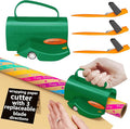 Wrapping Paper Roll Cutter Tool with 3 pcs Replaceable Blade Kit Gift Wrapping Paper Cutter for Christmas and Birthday Wrapping Paper Gift Wrap Cutter Holder Tube Slicing Trimming.