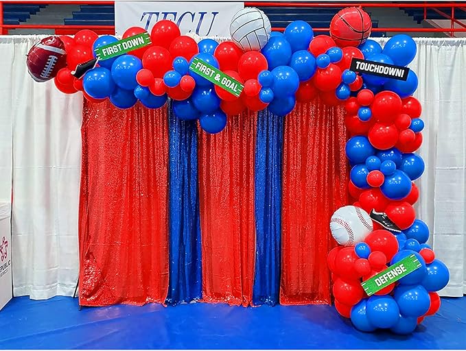 JYFLZQ Red Sequin Backdrop Curtains 10ft x 10ft 1 Panel Glitter Photo Booth Backdrops Sparkly Photography Background Drapes for Parties Wedding Bridal Showers…