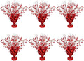 6 Pack Star Table Centerpieces for Party, Birthday Table Decorations for Kids Adults, Party Centerpieces for Tables for Wedding Baby Shower Graduation Holiday Event (Red)