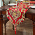 Christmas Red Chenille Table Runner for Center Decoration(13x60inch)