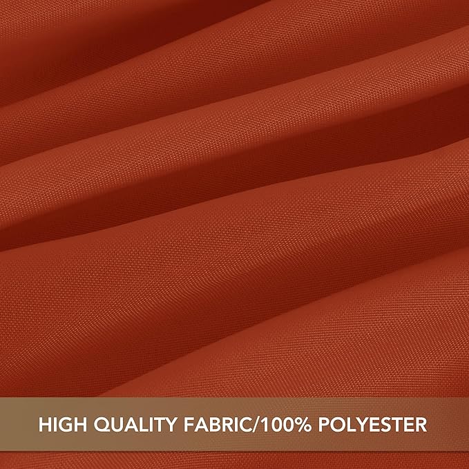 sancua Thanksgiving Square Tablecloths 70x70 Inch Rust, 2 Pack Fabric Fall Table Cloth for Square or Round Tables, Burnt Orange Washable Polyester Table Cover for Dinner, Holiday Party, Display Tables