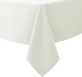 Biscaynebay Textured Fabric Tablecloths 52x70 Inches Rectangular, Ivory Water Resistant Tablecloths for Dining, Kitchen, Wedding, Parties etc. Machine Washable