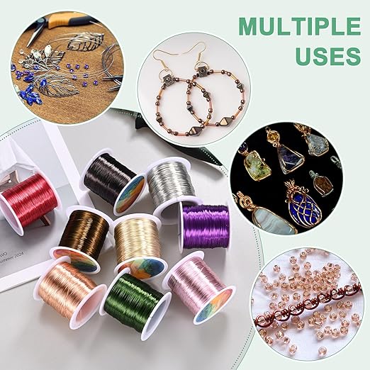 0.3mm Jewelry Wire, 28 Gauge 328FT Craft Wire Copper Beading Wire for Jewelry Making/Planting/Weaving/DIY Crafting, Soft Metal Wires [100M, Purple]