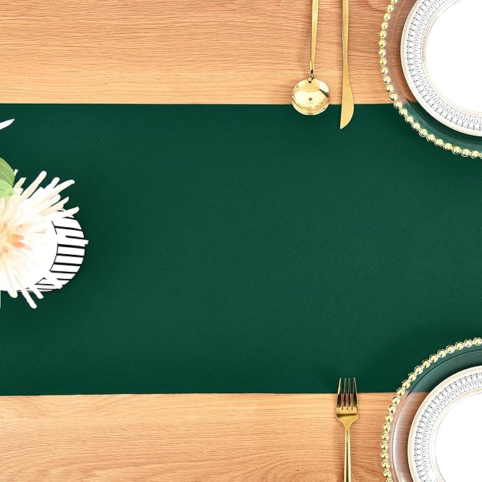 Farmhouse Green Table Runner Dining Table Runners 60 Inches Long Coffee Table Runner for Dresser Living Room Bedroom Holiday Party Banquet 12X60 Inch