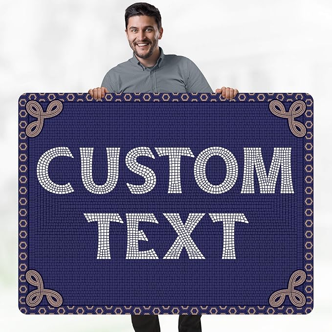 Custom Sign, Custom Street Sign, 11 Font Colors, 13 Font Styles, 4 Hole Options, 22 Sizes, 36x48 Inches, Rust Free DiBound, Fade Resistant, Made in USA by My Sign Center (Fauxsaic 1)