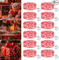 12 Pack Fairy Lights Battery Operated - 7ft 20 Led Twinkle Lights 3 Modes, Bulk Mini String Lights Waterproof for Mason Jars Vases DIY Party Wedding Decoration Christmas - Red