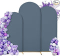 Wedding Arch Cover Spandex Arch Backdrop Cover (4FT,5FT,6FT) Set of 3 Arch Stand Cover Arch Covers Stretchy Backdrop for Birthday Party Decoration Baby Shower (Grayish Blue