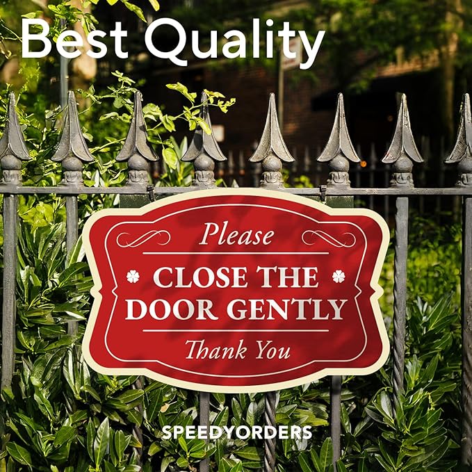 SPEEDYORDERS Custom Red Aluminum Sign, 18x12 In, Vintage Style, Weatherproof, Easy Mount, Made in USA