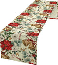 Christmas Table Runner, Seasonal Winter Xmas Holiday Kitchen Dining Table Decoration for Home Party Decor 13x70 Inch