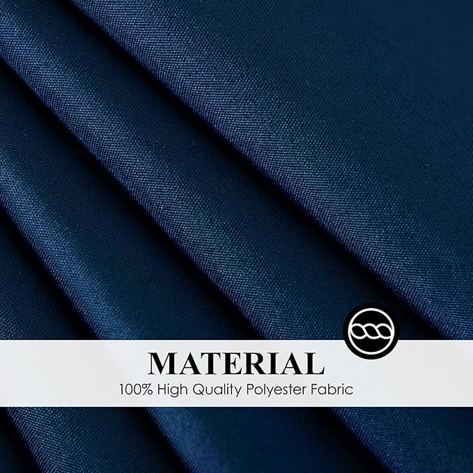 Round Tablecloth 120 Inch Tablecloth 6 Pack Navy Blue Table Cloths Washable Decorative Linen Polyester TableClothes Cover for Dining Table Banquets Buffet Parties and Wedding