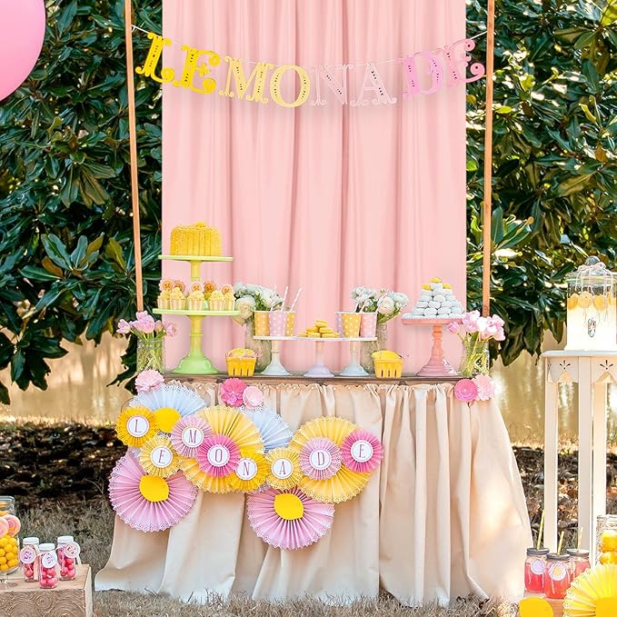 DWCN 10x8 FT Blush Pink Backdrop Curtains for Parties, Photography Backdrop Drapes with Rod Pockets for Wedding Decorations Stage Birthday Family Gatherings, 2 Panels 5ft x 8ft