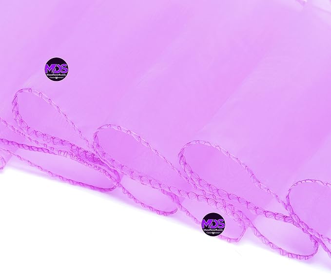 MDS Pack of 150 PCS Organza Chair Sashes Wider Dining Chair Bows Ribbon Tie Back for Wedding Party Birthday Bridal Shower Reception Event Banquet Home Chair Cover Decoration - Light Purple
