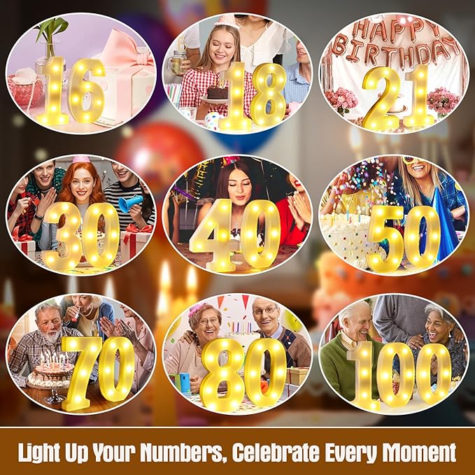 Marquee Numbers 1st First Birthday Decorations for Girls Boys,One Year Old Birthday Decorations Centerpieces Table,Light Up Numbers 1 Sign Led for Party Backdrop Wall Decor for Wedding Anniversary