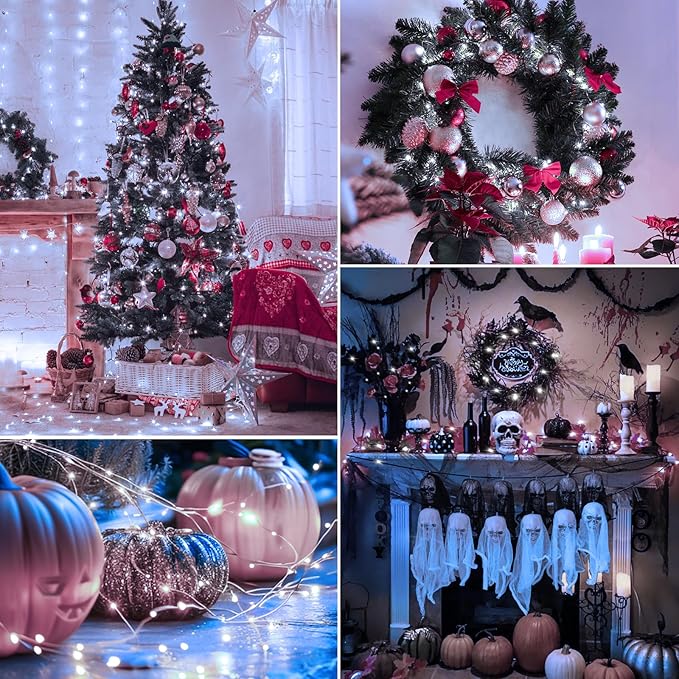 btfarm 6 Pack Fairy Lights Battery Operated with Timer, 10FT 30LED Twinkle Lights Waterproof, Copper Wire Christmas String Lights Battery Powered for Indoor Outdoor Wedding Party Holiday Decorations