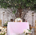 SquarePie Sequin Tablecloth 50 x 72 Inch Iridescent Sparkly Table Linen for Wedding Party