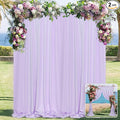 MYSKY HOME 10ft x 8ft Light Purple Curtains - Wedding & Stage Drapes with Rod Pocket, 5ft x 8ft, 2 Panels