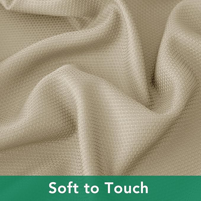 Biscaynebay Textured Fabric Square Tablecloths 90x90 Inches, Natural Water Resistant Spill Proof Card Table Cloth Folding Table Cover for Dining, Kitchen, Wedding and Parties, Machine Washable