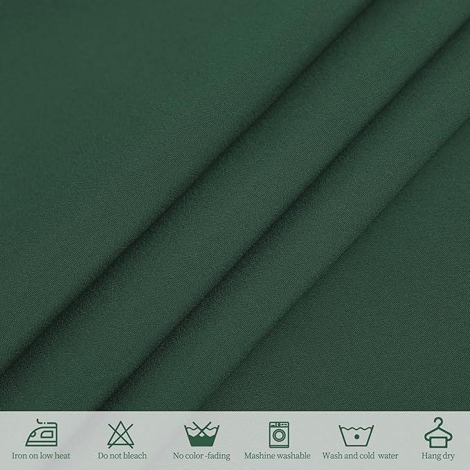 6 Pack Hunter Green Tablecloths for 8ft Rectangle Tables 60 x 126 Inch - Polyester Table Cover Stain and Wrinkle Resistant Washable Fabric Table Clothes for Wedding Party Banquet Reception Restaurant