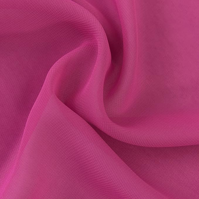 12Pack 9ft Chiffon Table Runner 14x108 Inch Sheer Romantic Table Runner for Wedding Birthday Party Bridal Shower Outdoor Decoration-Fuchsia