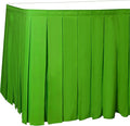 Ultimate Textile Pleat Polyester Fabric Table Skirt - Machine Washable Flame Resistant with Clips for Events, Weddings & Trade Shows, Cut & Sewn in Paterson, NJ - Kelly, 14' Box Pleat
