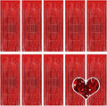 10 Pack Red Backdrop Curtain 3.2ft x 8.2ft Metallic Tinsel Foil Fringe Curtains Photo Booth Background for Birthday Party Decoration Baby Shower Engagement Wedding Christmas Decoration (Red)