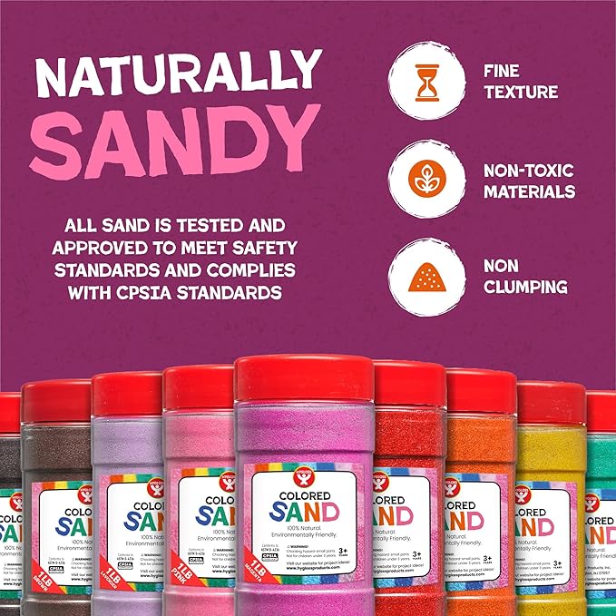 Hygloss Colored Sand for Crafts – 3 lb Bottle, Brown – Vibrant Colorful Fine Sensory Play Sand Art Kits for Kids – Classroom Activities for Children 3 4 5 6 7 8 9 10 11 12 – Safe for Ages 3+