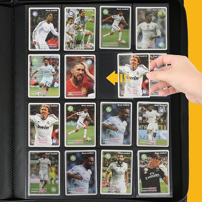 Trading Card Binder 16 Pocket, 1024 Pockets Card Binders, Card Collection Binder, Card Album Folder for MTG, TCG, Sports Cards, Game Cards (Dark Blue)