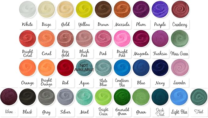 Glass Personalized Blended Family Sand Ceremony Set - Printed w Ink - Unity Sand Set for Weddings w LID, Sand - Together We Make a Family Sand Ceremony Kit for Wedding - Unity Candle Alternative