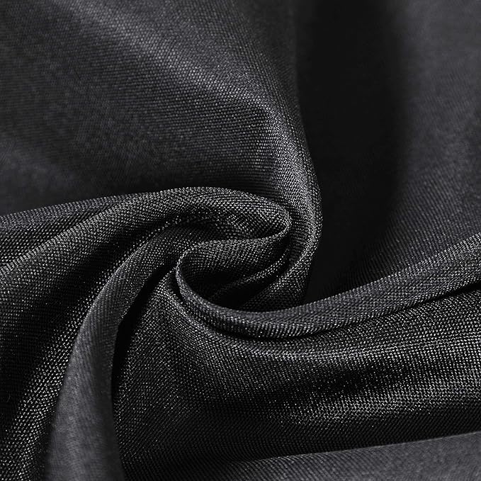 90 inch Round Tablecloth Washable Polyester Table Cloth Decorative Table Cover for Wedding Party Dining Banquet（90 inch,Black）